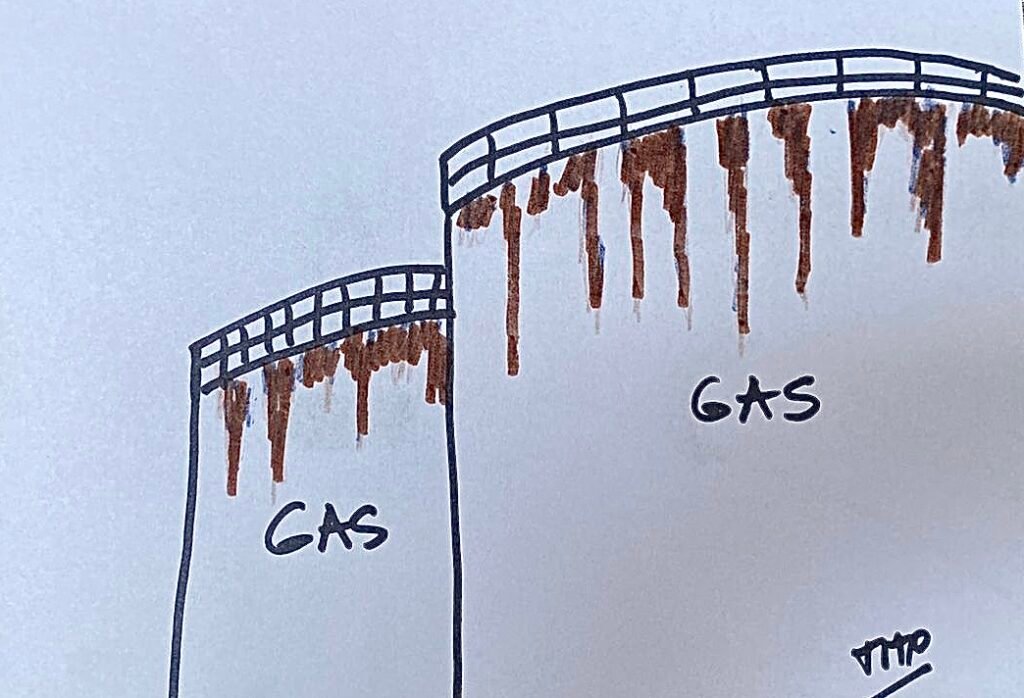 gas and oil tanks