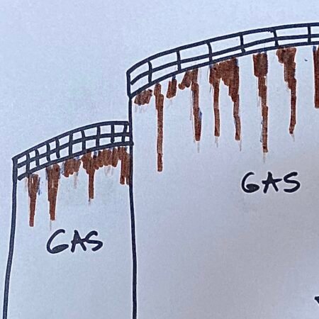 gas and oil tanks